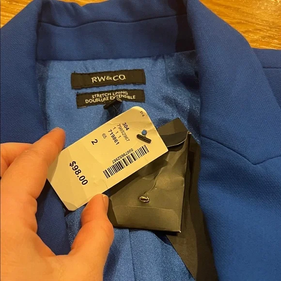 RW&CO. Women's Royal Blue Blazer - Picture 4 of 4
